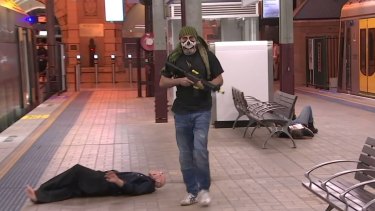 Props, including mannequins and costumes, were used throughout the exercise at Central Station.