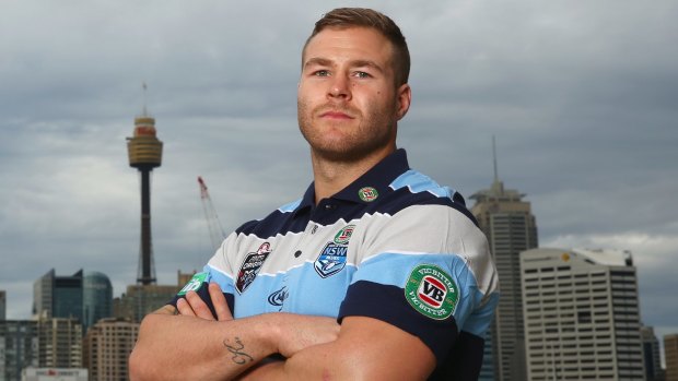 Staying positive: New South Wales' Trent Merrin. 