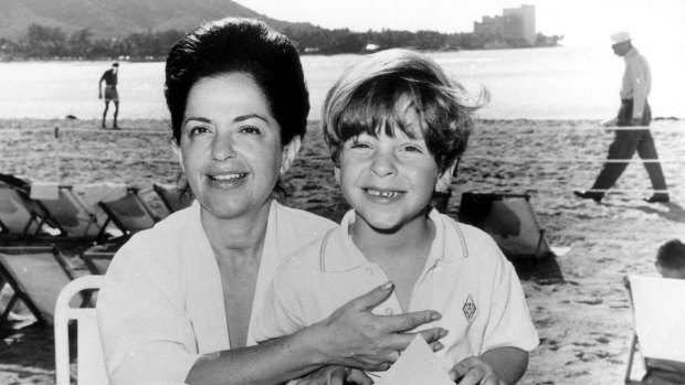 Lady Mary Fairfax pictured with son Warwick Fairfax. 