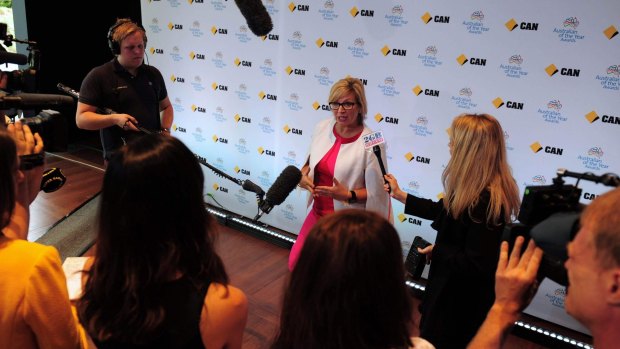 Rosie Batty, giving her final interviews before delivering a final speech, as Australian of the Year.