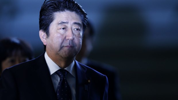 Japanese Prime Minister Shinzo Abe is "shocked" by an American textbook's depiction of World War II "comfort women".