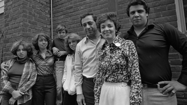 Immigrant origins: Mario Cuomo, then a candidate for mayor of New York, with his family in September 1977.