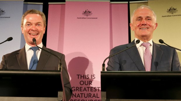 Innovation Minister Christopher Pyne and Prime Minister Malcolm Turnbull release the government's National Innovation and Science Agenda at the CSIRO Discovery Centre in Canberra.