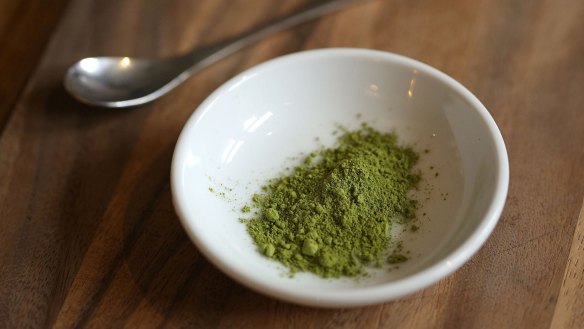 Matcha (green tea) powder.