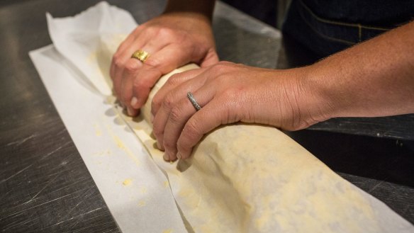 ... or b) Make a log of the dough to freeze (this prevents the dough from melting and spreading too quickly in the oven).