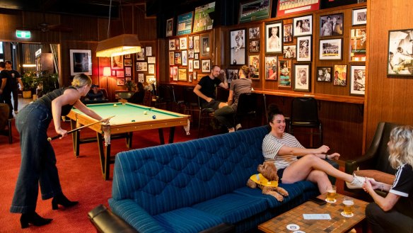 Waiting for a table? Head straight for the pool room.