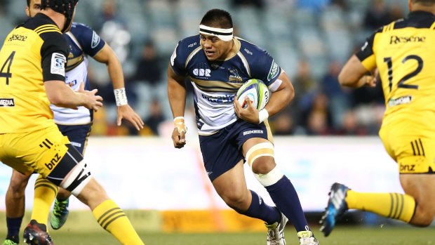 'Hardest ever': Alaalatoa, along with six other Brumbies, joined players from the other four franchises in Newcastle on Thursday, following a quarter-final defeat against the Hurricanes.