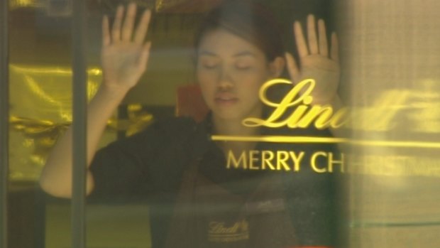 Elly Chen inside the Lindt cafe during the siege on December 15, 2014.