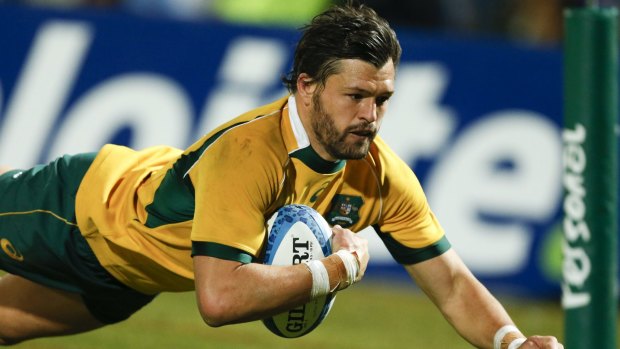Eyes on prize: Adam Ashley-Cooper of the Wallabies.