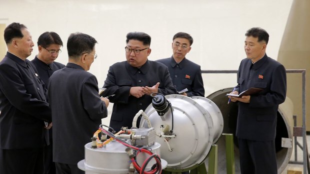 North Korea's state media said leader Kim Jong Un inspected the loading of a hydrogen bomb into a new intercontinental ballistic missile.