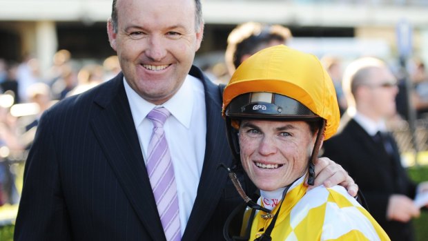 On track: Leading jockey Craig Williams (right) believes the Flemington track will recover quickly from heavy downpours.