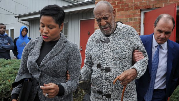 Bill Cosby leaving court in Elkins Park, Pennsylvania, on Wednesday.
