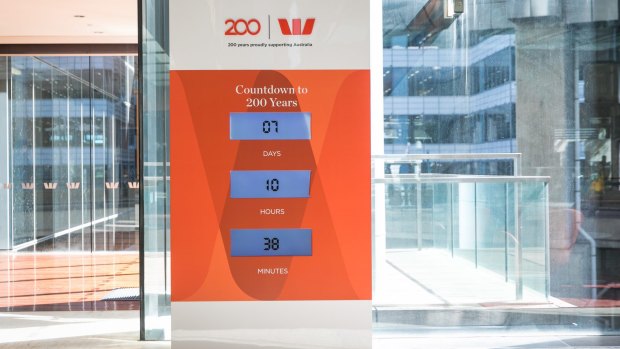 The countdown to Westpac's 200th anniversary on full display in the bank's Sydney headquarters.