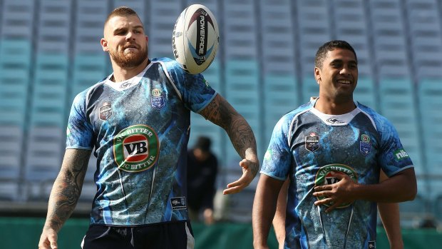 Key man: NSW fullback Josh Dugan (left) shapes as the player who could turn Origin I in the Blues' favour.