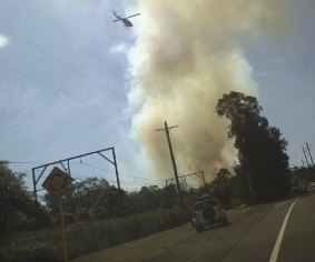 The RFS issued a warning to residents of the Blaxland area.