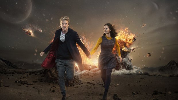Peter Capaldi and Jenna Coleman in  Dr Who