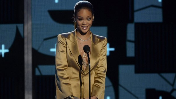 Rihanna, seen here at the 2015 BET Awards, is the first artist to sell more than 100 million digital singles.