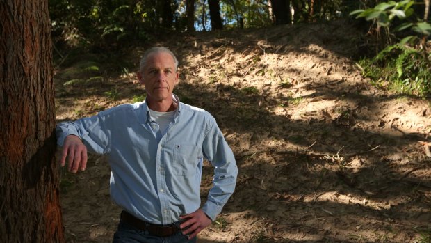 "We know for a fact it was a secret training area for amphibious landings": Charles Tennyson on the site of early excavations at Fly Point, Nelson Bay.