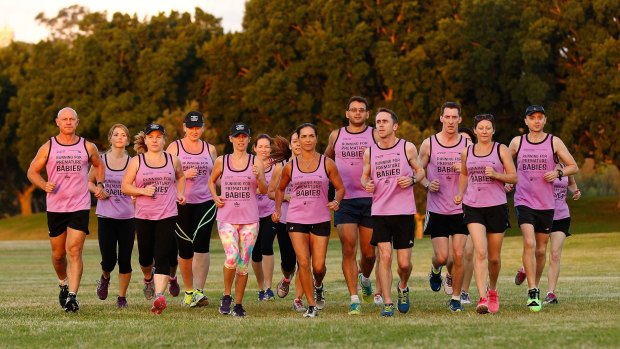 The Running for Premature Babies team have raised $1.25 million over the past nine years.