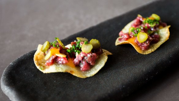 "Bar snacks open the batting in cracking form": The Apo's smoked beef tartare.
