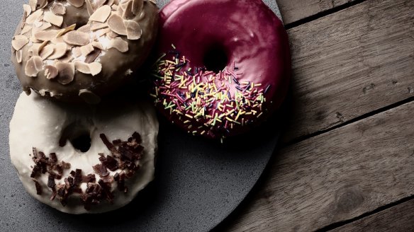 Doughnuts at the new Doughnut Department in Canberra's No Name Lane. Credit: Leighton Hutchinson.