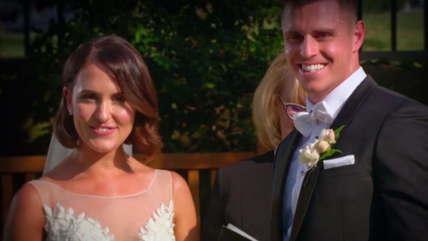 Simone and Xavier following their wedding on the second season of <i>Married At First Sight</i>.