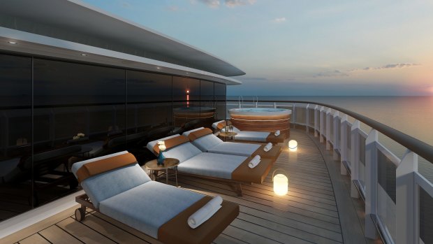 Artist's impression of the Regent Suite Balcony on Seven Seas Splendor.