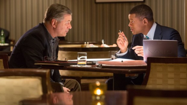 Alec Baldwin and Will Smith star in <em>Concussion.</em>