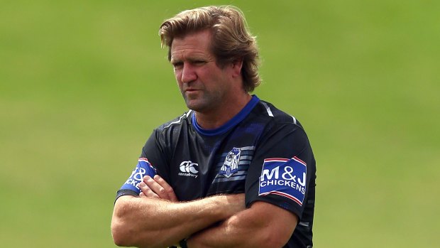 Deflecting: Des Hasler has walked out of a pre-game press conference, choosing to only talk about the Tigers before his abrupt departure.