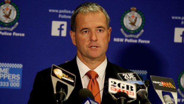 Detective Superintendent Michael Willing speaks to the media in Sydney on Monday.