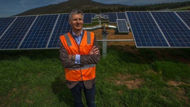 Impact investment group head of renewable infrastructure Lane Crockett. The company owns and operates the Mt Majura Solar Farm.