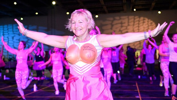 Val Davison in action at the Mater Foundation's 'Bust a Move'.