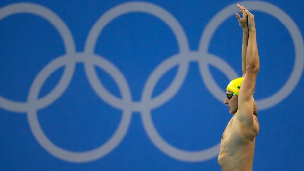 Australia's Cameron McEvoy prepares before a men's 50m freestyle semi-final.