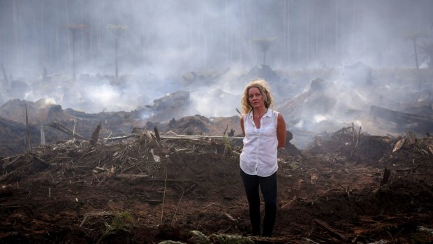 Conservationist Sarah Rees at the site of a planned burn in Narbethong.