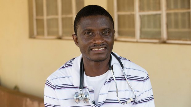 Battling virus: Martin Salia at the United Methodist Kissy Hospital outside Freetown in Sierra Leone.