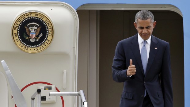 US President Barack Obama arriving in Seattle last week.
