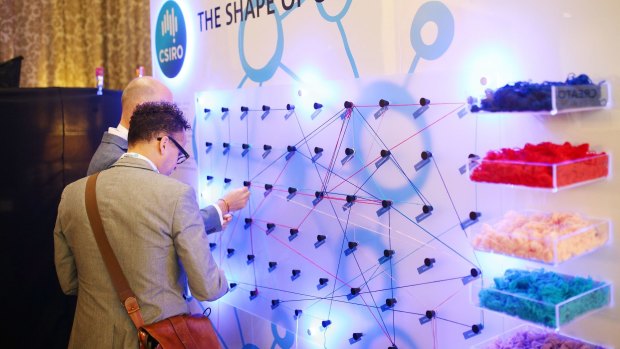 Mapping our future can be tricky: The CSIRO's  interactive installation at Creative Innovation 2016 in Melbourne.