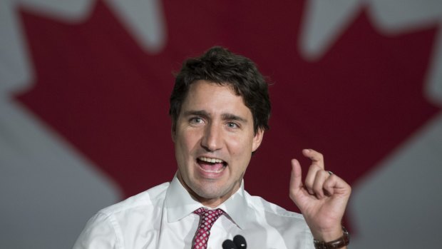 This close: Recent polling has shown that the Liberals, led by Justin Trudeau, son of former prime minister Pierre, had taken an advance over the ruling Conservative party led by Stephen Harper.