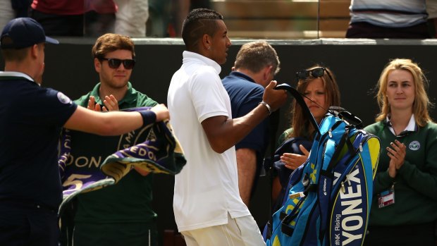 Kyrgios exits Wimbledon after a tumultuous week.