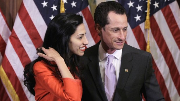 Split: Anthony Weiner and Huma Abedin.