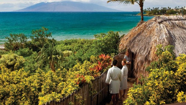 Entrance to the spa at the Four Seasons Maui.