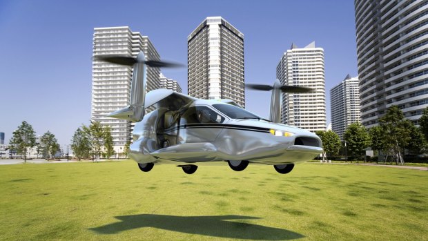 Flying cars, like this one designed by US company Terrafugia, are central to Uber's plans.