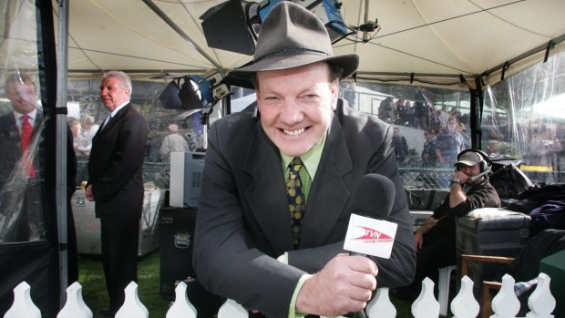 All smiles on camera: Tony Rickards of racing channel TVN.