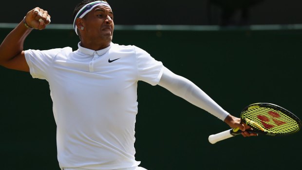 No holding back: Nick Kyrgios expresses his emotions on court.