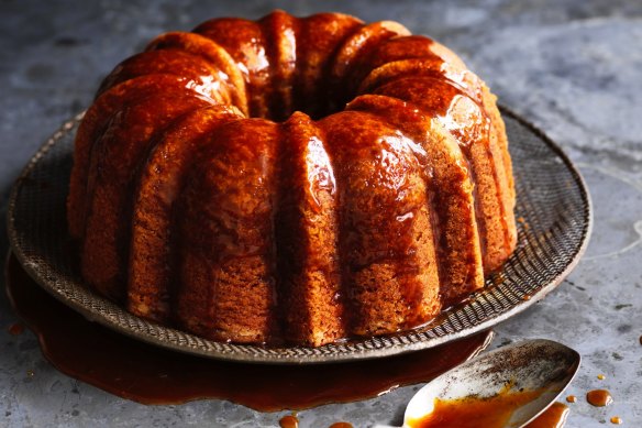 Helen Goh's next-level banana cake with coffee caramel.