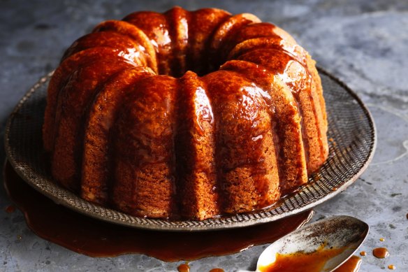 Helen Goh's next-level banana cake with coffee caramel.