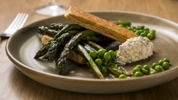 Asparagus with 'egg mayonnaise'.