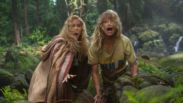 Goldie Hawn, right, and Amy Schumer in a scene from Snatched.