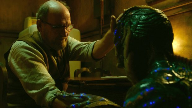 Richard Jenkins, left, and Doug Jones in a scene from the film <i>The Shape of Water</i>.
