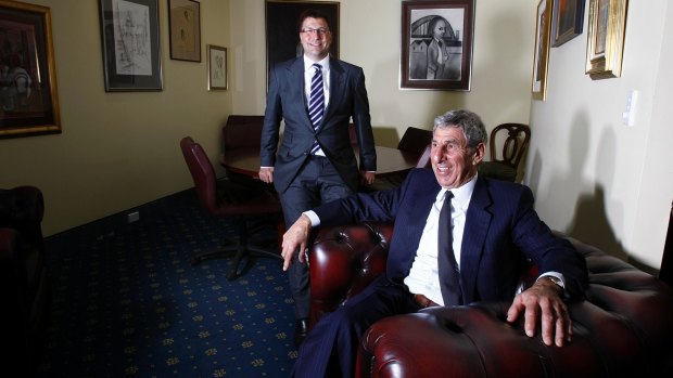 Confidence: Marcus Moufarrige and Alf Moufarrige of Servcorp at the office in Sydney.
